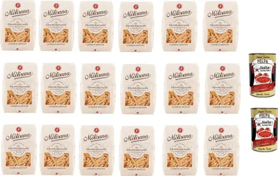 Produktbild von 24x La Molisana Casarecce Molisane N.29 Pasta Lenta Lavorazione Teigwaren aus Hartweizengrieß Bronze-Zeichnung 500g + 2x Italian Gourmet Polpa
