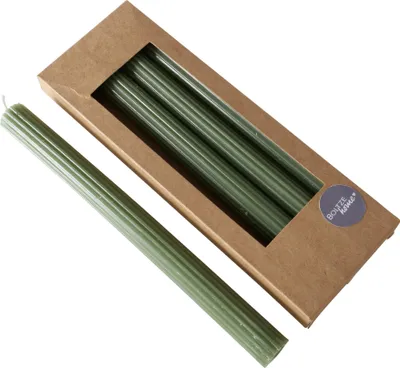 Produktbild von Boltze Stabkerze Classic, 4 tlg., H 25 cm, D 2,3 cm, Paraffin, Grün