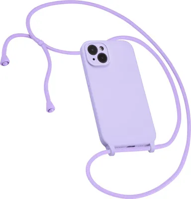 Produktbild von Handyhülle zum umhängen für iPhone 12 Hülle mit Band Case Handykette Kameraschutz, Lila
