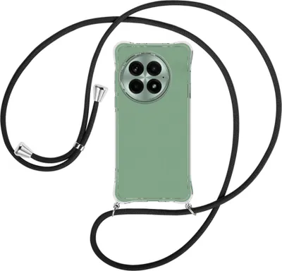 Produktbild von Handykette Backcover-Schutzhülle mit Band (Metall silberfarben) für OnePlus 13 5G/1+13 5G - schwarz