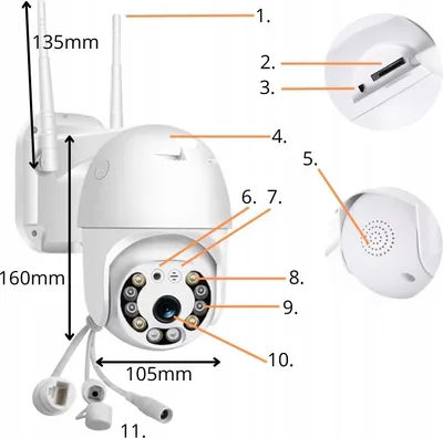 Zdjęcie produktu dla Kamera IP wewnętrzna zewnętrzna ARSA GO CZUJNIK RUCHU LAMPKA APLIKACJA 2MPX