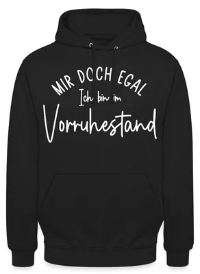 Produktbild von Spreadshirt Geschenk zukünftiger Rentner | Vorruhestand | Mir doch egal Uni Hoodie, 4XL, Schwarz