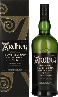 Image de Ardbeg TEN Years Old Islay Single Malt 46% Vol. 0,7l en boîte cadeau