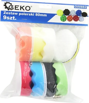 Zdjęcie produktu dla Zestaw zapasowych tarcz polerskich - gąbek do polerki 80mm, 9szt