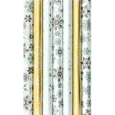 Image de Papier holographique de Noël, papier cadeau pour Noël - 200 x 70 cm - 7 rouleaux