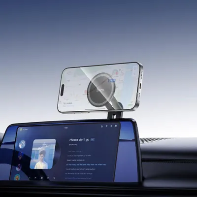 Immagine prodotto di Porta cellulare ad anello magnetico in alluminio per auto e laptop nero