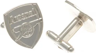 Produktbild von Arsenal FC versilberte Wappen-Manschettenknöpfe TA2473 (Einheitsgröße) (Silber)