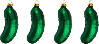 Produktbild von 4x Weihnachtsbaumschmuck Gurke Weihnachtsgurke Tannenbaumkugel Weihnachten Deko