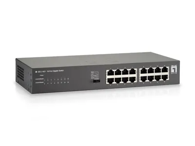 Obrázok produktu pre LevelOne GEU-1621, Gigabit Ethernet (10/100/1000), Plne duplexný režim, Inštalácia do Racku