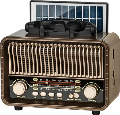 Image de Kruger&Matz KM0832 Radio analogique solaire AM/FM/SW, 3,7 V ; 1200 mAh, USB