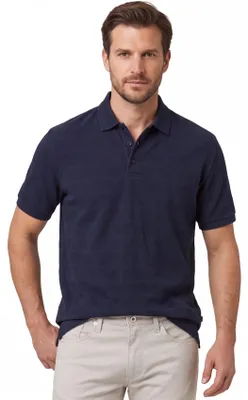 Produktbild von Brax Poloshirt dunkelblau Baumwolle normale Passform