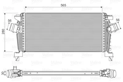 Produktbild von VALEO 818565 Ladeluftkühler LLK für OPEL Astra J Sports Tourer (P10) Turbo Intercooler