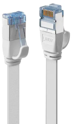 Produktbild von LINDY Patchkabel Cat6A U/FTP Flachband weiß 10m