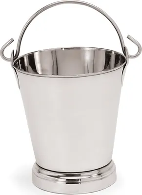 Produktbild von 3x Eimer mit Bodenreifen 10 L, Chromnickelstahl, silber