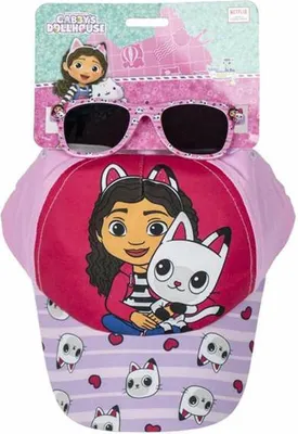Immagine prodotto di Cappellino e occhiali da sole per bambini della Gabby's Dollhouse - Set perfetto per le ragazze