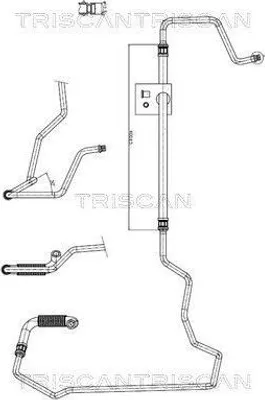 Produktbild von TRISCAN 8516 28002 Servoleitung passend für PEUGEOT 206 Schrägheck (2A/C) von Hydraulikpumpe nach Lenkgetriebe