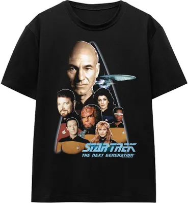 Immagine prodotto di Star Trek - Maglietta "The Next Generation" per uomo/donna Unisex TV16272 (XL) (Nero)