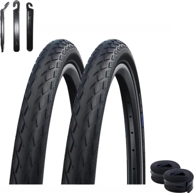 Produktbild von 2 x Schwalbe Marathon Green Guard 28-622 (28 x 1,10) + 2 Schläuche DV15 inkl. Reifenheber