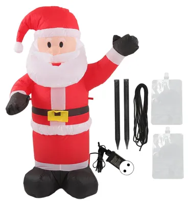 Immagine prodotto di Decorazione natalizia gonfiabile Babbo Natale, impermeabile, resistente agli strappi, con luci LED