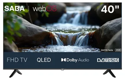 Produktbild von SABA SA40Z1QF QLED Fernseher 40 Zoll Smart TV webOS Full HD Auflösung Triple-Tuner Bluetooth 2026
