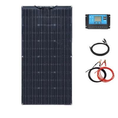 Obrázek produktu pro Sada solárních panelů, 200W flexibilní panely, kompatibilní s 12V baterií, 12V 100W sada