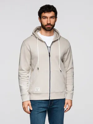 Obrázok produktu pre Mikina s kapucňou OMBRE na zips Basic OM-SSBZ-0272 svetlošedá S