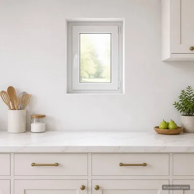 Immagine prodotto di Finestra a vasistas, lato interno, colore bianco, RISOR, 40 x 50 cm