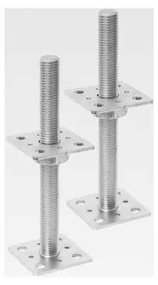 Produktbild von 2 Pfostenträger 80x250mm Stützenfuß Bodenfuß Höhenverstellbar