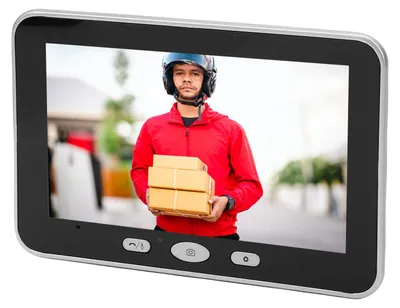 Obrázok produktu pre Videozvonenie s Wi-Fi, 5-palcovým displejom a detekciou pohybu – kompatibilné s aplikáciou Tuya Smart