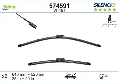 Zdjęcie produktu dla Pióro Wycieraczki 640/520 Silencio