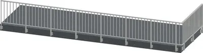 Produktbild von Pertura Geländerset Triton L-Form Aluminium taupe Seitenmontage 9,5 m