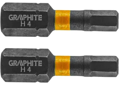Image de Embouts à percussion GRAPHITE HEX4 x 25 mm, 2 pcs.