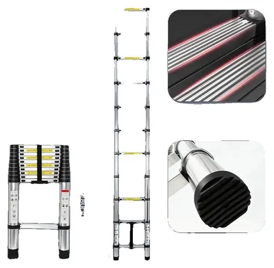 Obrázek produktu pro Teleskopický žebřík, lehká konstrukce, nosnost 150 kg, 32 m Bez háku
