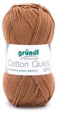 Produktbild von Gründl Baumwolle quick uni,50g.100%Baumwolle,mercerisiert,Häkel- u. Strickgarn,50g / 125 m,NS 3-4 123