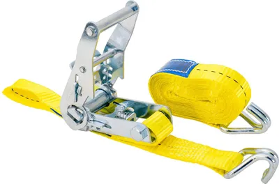 Produktbild von UNITRAILER Spanngurt mit Ratsche 4m 25mm 1t Gelb Zweiteilig Zurrgurt zur Ladungssicherung für Pkw Anhänger und Boot
