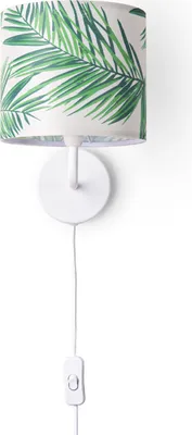 Produktbild von Tischlampe Schreibtischlampe Wandlampe Stoff Nachttisch E14 Blumen Jungle Deko