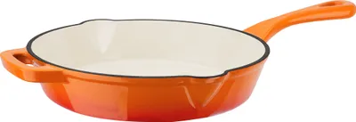 Produktbild von GSW Pfanne aus Gusseisen Ø 26 cm mit 2 Ausgüssen, orange-rot emailliert