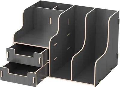 Produktbild von Holz Schreibtisch Organizer - Multifunktionale Bürospeicherung
