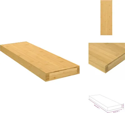 Immagine prodotto di vidaXL Mensola a muro 60x20x4 cm in bambù - Mensole a muro