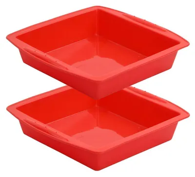 Produktbild von Silikon-Backform quadratisch antihaftbeschichtet 2 Stück 26 x 24 x 6 cm
