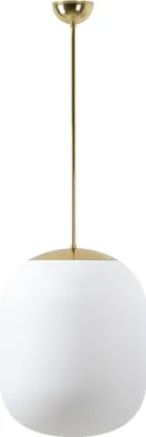 Productafbeelding van OSMONT TAN58137 TANIA P2 Hanglamp, gepolijst messing / wit, IP40, 40W, E27