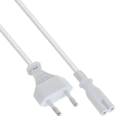 Zdjęcie produktu dla InLine® 16605W Netzkabel Netzstecker auf Euro 8 C7 Stecker weiß 0,5m