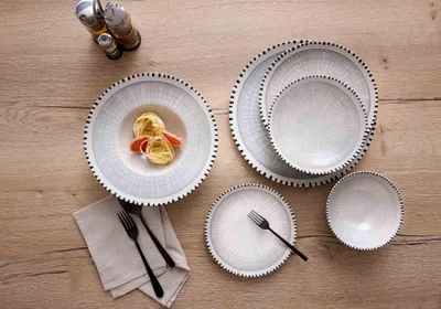 Produktbild von Suppenteller 21cm 6er Set Natura grau