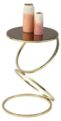 Image de Table ronde design en métal et verre – élégante et moderne