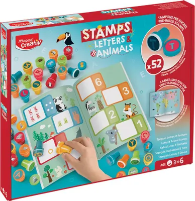 Produktbild von Maped Creativ Motivstempel-Set "BUCHSTABEN & TIERE" Karton
