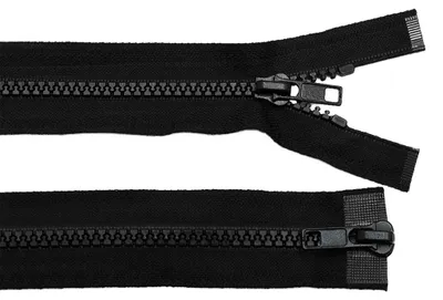 1 Reißverschluss 2-Wege 5mm 70 cm teilbar Autolock Doppelzipper schwarz