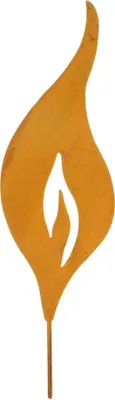 Produktbild von Flamme rost Metall Stecker Weihnachten Blumenstecker Deko Gartenstecker, Größe:28 x 10cm. L34cm