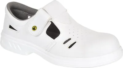 Produktbild von Portwest FW48 Steelite ESD Ebro Sicherheits-Sandale S1 Klasse 3 White Gr. 45