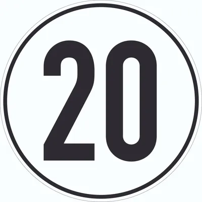 Produktbild von 20km/h Geschwindigkeit Aufkleber Kreis Ø30mm