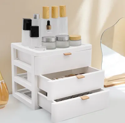 Produktbild von Schreibtisch Aufbewahrungsbox 3-schicht organizer Schublade Box